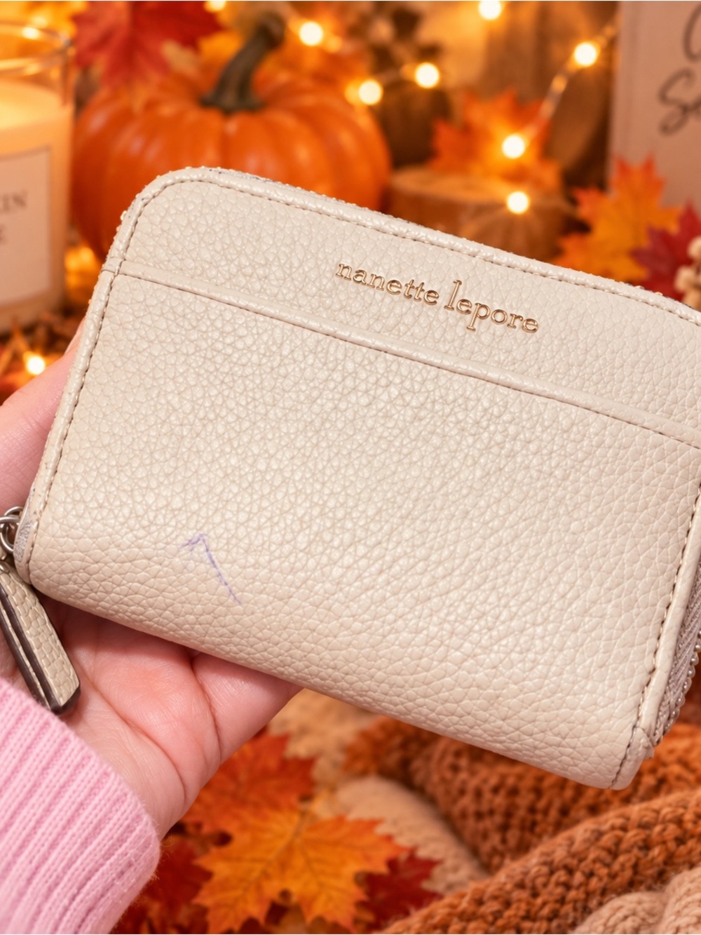 Nanette Lepore Beige Textured Wallet